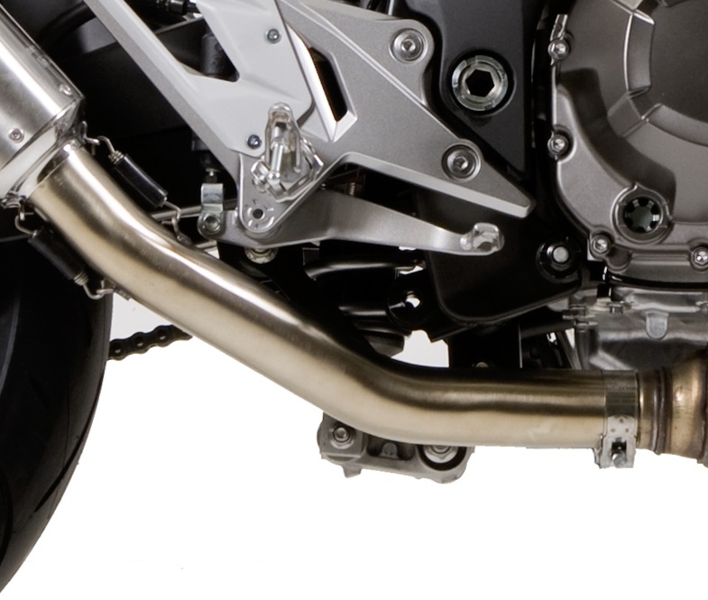Exhaust compatible with Kawasaki Z 800 2009-2016, M3 Poppy , Homologated legal slip-on exhaust including removable db killer and link pipe