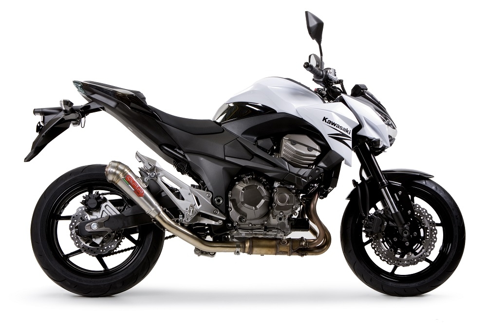 Esapament GPR compatibil cu Kawasaki Z 800 2009 Evacuare slip-on omologata, inclusiv db killer detașabil și cot de legătură,Powercone Evo