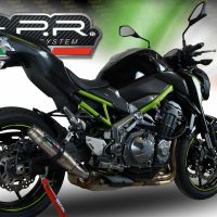 Exhaust compatible with Kawasaki Z 900 E 2017-2020, Deeptone Inox, Homologated legal slip-on exhaust including removable db killer and link pipe