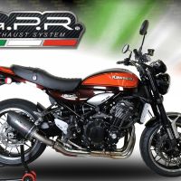 Esapament GPR compatibil cu Kawasaki Z 900 RS 2021 Evacuare slip-on omologata, inclusiv db killer detașabil și cot de legătură,Furore Evo4 Nero