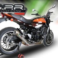 Esapament GPR compatibil cu Kawasaki Z 900 RS 2018 Evacuare slip-on omologata, inclusiv db killer detașabil și cot de legătură,Powercone Evo