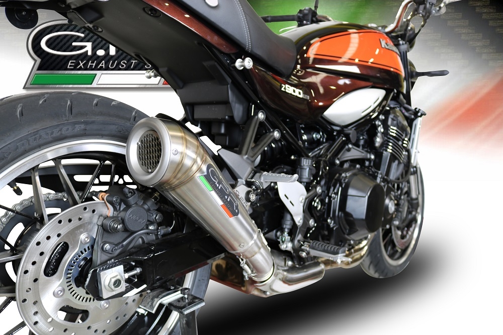 Esapament GPR compatibil cu Kawasaki Z 900 RS 2018 Evacuare slip-on omologata, inclusiv db killer detașabil și cot de legătură,Powercone Evo