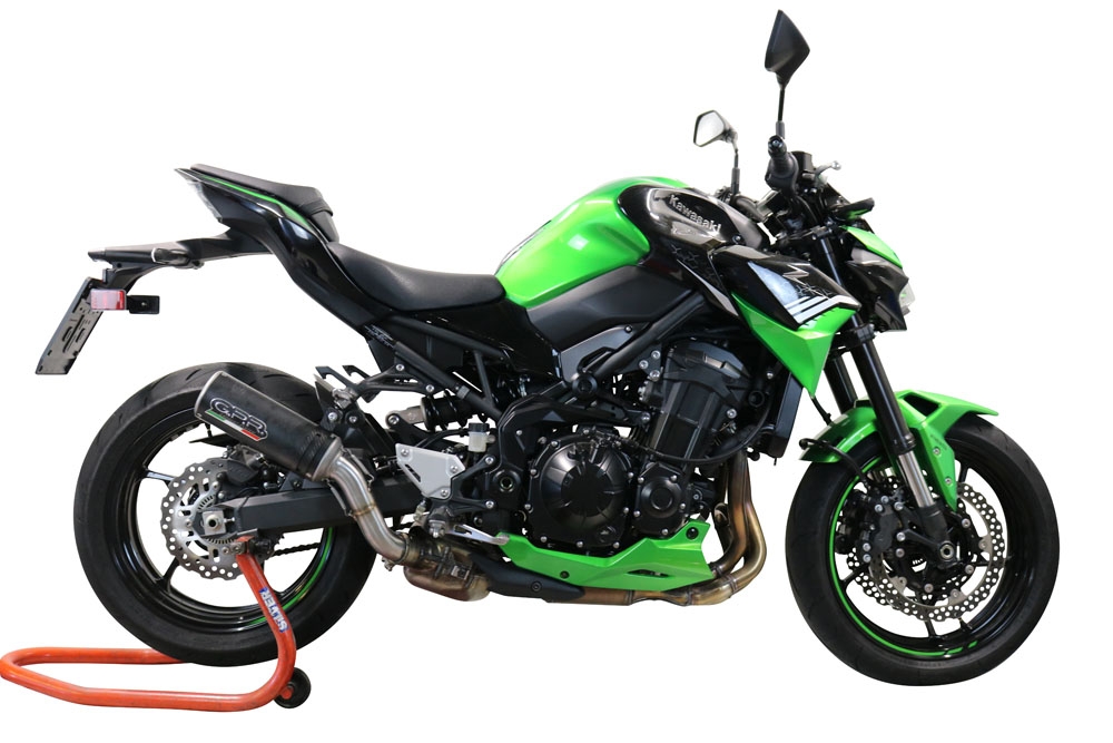 Esapament GPR compatibil cu Kawasaki Z 900 2020 Evacuare slip-on omologata, inclusiv db killer detașabil și cot de legătură,M3 Black Titanium