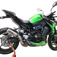 Esapament GPR compatibil cu Kawasaki Z 900 2021 Evacuare slip-on omologata, inclusiv db killer detașabil și cot de legătură,M3 Inox 