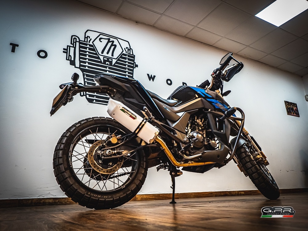 Exhaust compatible with Zontes Zt 125 G1 - U - U1 - Z2 2020-2024, Albus Evo4, Homologated legal full system exhaust, including removable db killer and catalyst