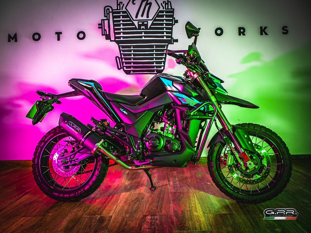 Exhaust compatible with Zontes Gk 125 2022-2024, Furore Evo4 Nero, Homologated legal full system exhaust, including removable db killer and catalyst