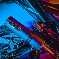 Exhaust compatible with Zontes Zt 125 G1 - U - U1 - Z2 2020-2024, M3 Black Titanium, Homologated legal full system exhaust, including removable db killer and catalyst