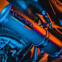 Exhaust compatible with Zontes Zt 125 G1 - U - U1 - Z2 2020-2024, M3 Black Titanium, Homologated legal full system exhaust, including removable db killer and catalyst
