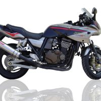 Esapament GPR compatibil cu Kawasaki Zrx-1200 2002 Amortizor de zgomot cu bolt-on omologat, inclusiv db killer detașabil,Inox Tondo