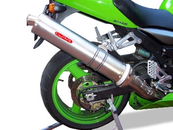 Esapament GPR compatibil cu Kawasaki ZX-12R 2000 Amortizor de zgomot cu bolt-on omologat, inclusiv db killer detașabil,Inox Tondo