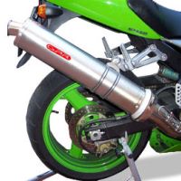 Esapament GPR compatibil cu Kawasaki ZX-12R 2000 Amortizor de zgomot cu bolt-on omologat, inclusiv db killer detașabil,Inox Tondo