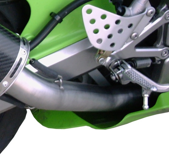 Esapament GPR compatibil cu Kawasaki Zx-6R 636 2003 Evacuare slip-on omologata, inclusiv db killer detașabil și cot de legătură,Furore Poppy
