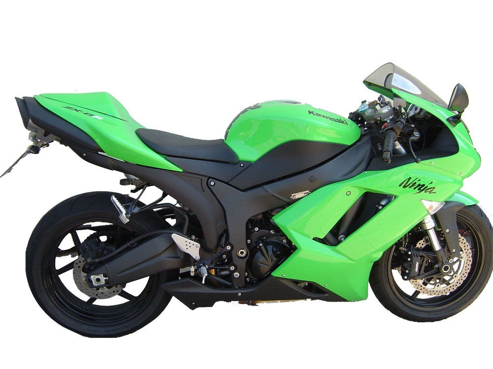 Exhaust compatible with Kawasaki Zx-6R 2007-2008, Tiburon Titanium, Homologated legal slip-on exhaust including removable db killer and link pipe