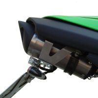 Exhaust compatible with Kawasaki Zx-6R 2007-2008, Tiburon Titanium, Homologated legal slip-on exhaust including removable db killer and link pipe