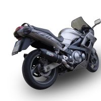 Esapament GPR compatibil cu Kawasaki Zzr 600 2002 Evacuare cu dublă omologare legală, inclusiv db killers și coturi de legătură detașabile,Furore Nero