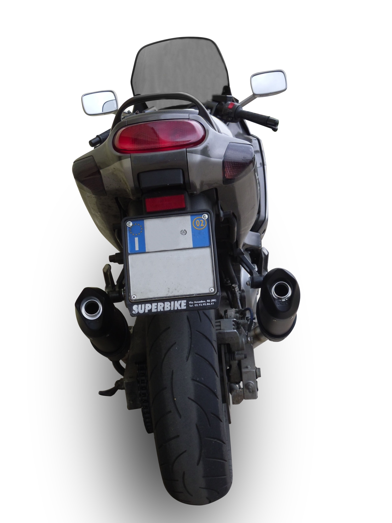 Esapament GPR compatibil cu Kawasaki Zzr 600 2002 Evacuare cu dublă omologare legală, inclusiv db killers și coturi de legătură detașabile,Furore Nero