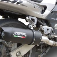 Esapament GPR compatibil cu Kawasaki Zzr 600 2002 Evacuare cu dublă omologare legală, inclusiv db killers și coturi de legătură detașabile,Furore Nero