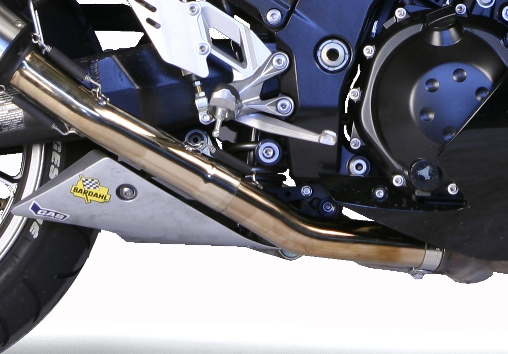 Esapament GPR compatibil cu Kawasaki Zzr 1400 2008 Evacuare cu dublă omologare legală, inclusiv db killers și coturi de legătură detașabile,Trioval
