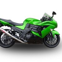 Esapament GPR compatibil cu Kawasaki Zzr 1400 2012 Evacuare cu dublă omologare legală, inclusiv db killers și coturi de legătură detașabile,Powercone Evo