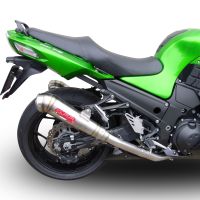 Esapament GPR compatibil cu Kawasaki Zzr 1400 2012 Evacuare cu dublă omologare legală, inclusiv db killers și coturi de legătură detașabile,Powercone Evo