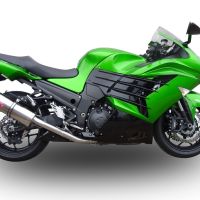 Esapament GPR compatibil cu Kawasaki Zzr 1400 2017 Evacuare cu dublă omologare legală, inclusiv db killers și coturi de legătură detașabile,Trioval