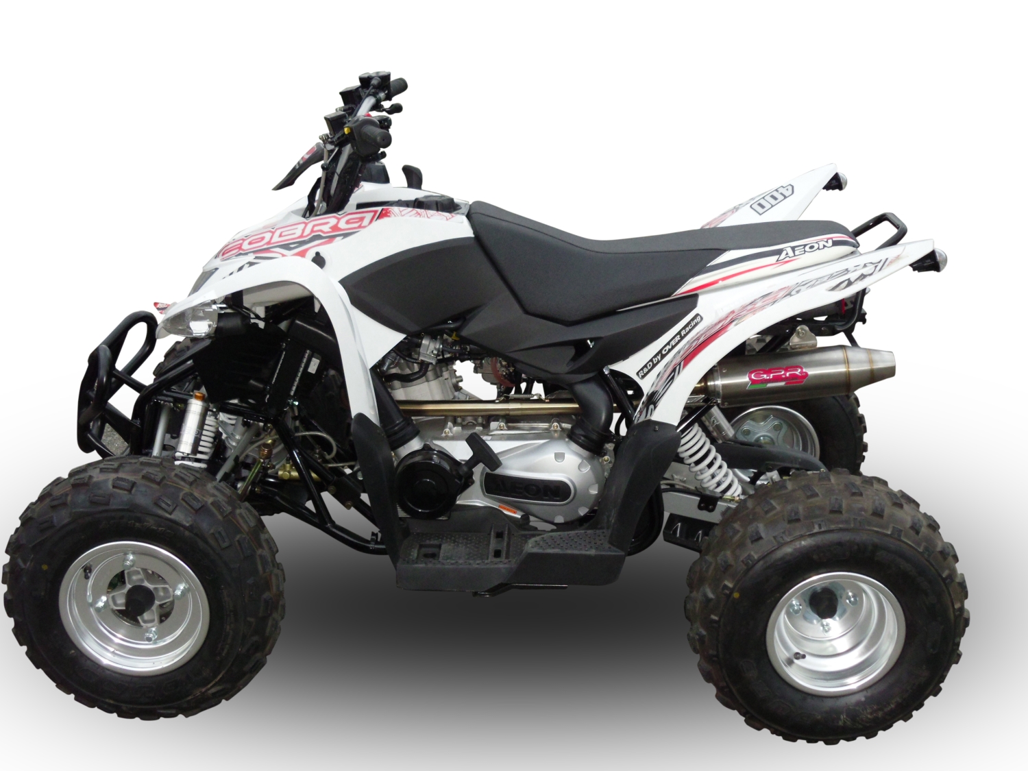 Esapament GPR compatibil cu Aeon Cobra 400 2017 Sistem complet de evacuare legal omologat, inclusiv db killer detașabil,Deeptone Atv