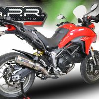 Esapament GPR compatibil cu Ducati Multistrada 950 2017  Sistem omologat legal de evacuare Mid-full, inclusiv db killer și catalizator detașabil,M3 Titanium Natural