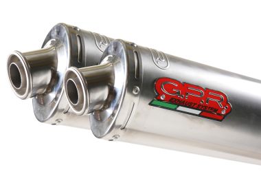 Exhaust compatible with Ducati Monster S2R 2004-2007, Inox Tondo, Dual racing slip-on exhaust including link pipes
