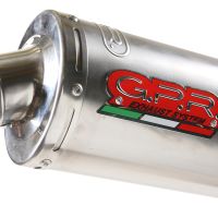 Exhaust compatible with Hyosung Comet 250 GT - R 2001-2014, Inox Tondo, Homologated legal bolt-on silencer including removable db killer