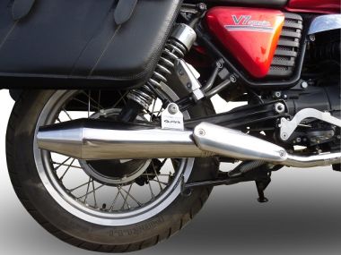 Esapament GPR compatibil cu Bmw R 100 Gs 1987 Evacuare slip-on omologata, inclusiv db killer detașabil și cot de legătură,Vintacone