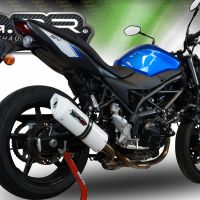 Exhaust compatible with Suzuki Sv 650 A 2021-2025, Albus Evo4, Homologated legal slip-on exhaust including removable db killer and link pipe