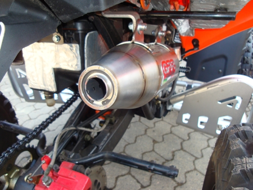 Esapament GPR compatibil cu Adly 500 Hurricane S 2005 Sistem complet de evacuare legal omologat, inclusiv db killer detașabil,Deeptone Atv