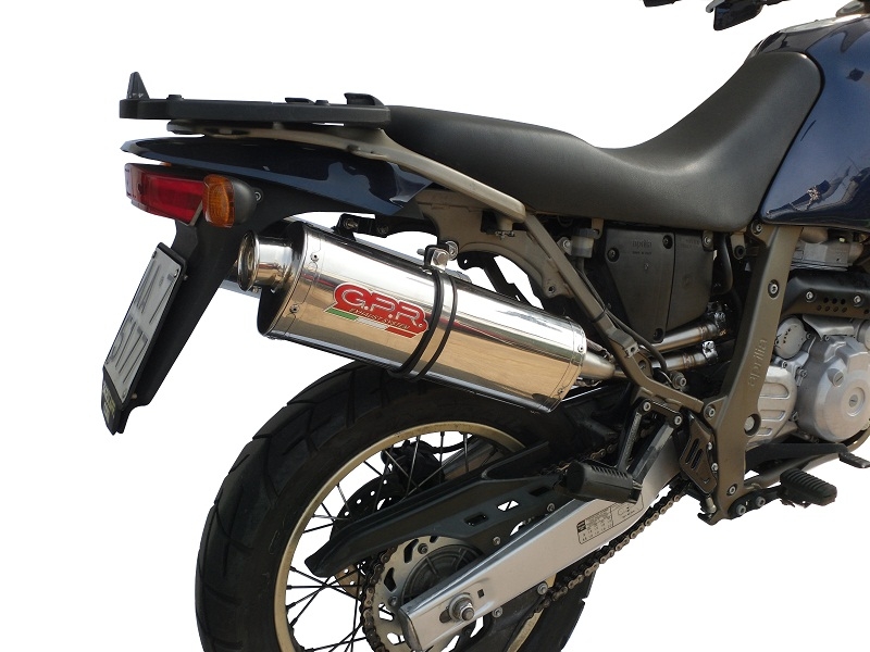 Esapament GPR compatibil cu Aprilia Pegaso 3 650 -Pegaso i.e. 1997 Evacuare cu dublă omologare legală, inclusiv db killers și coturi de legătură detașabile,Trioval