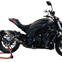 Esapament GPR compatibil cu Benelli 502 C 2019 Evacuare slip-on omologata, inclusiv db killer detașabil și cot de legătură,Deeptone Inox