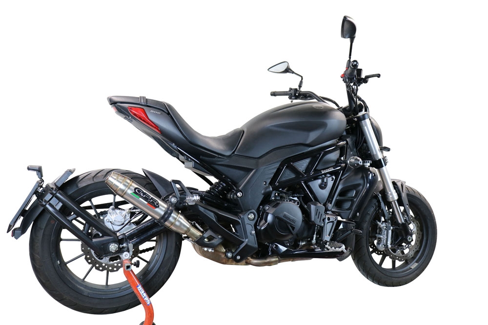 Esapament GPR compatibil cu Benelli 502 C 2019 Evacuare slip-on omologata, inclusiv db killer detașabil și cot de legătură,Deeptone Inox