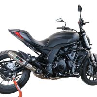 Esapament GPR compatibil cu Benelli 502 C 2019 Evacuare slip-on omologata, inclusiv db killer detașabil și cot de legătură,Deeptone Inox