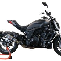 Esapament GPR compatibil cu Benelli 502 C 2021 Evacuare slip-on omologata, inclusiv db killer detașabil și cot de legătură,M3 Inox 