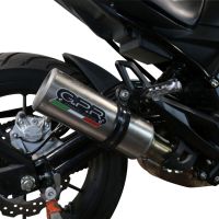 Esapament GPR compatibil cu Benelli 502 C 2021 Evacuare slip-on omologata, inclusiv db killer detașabil și cot de legătură,M3 Inox 
