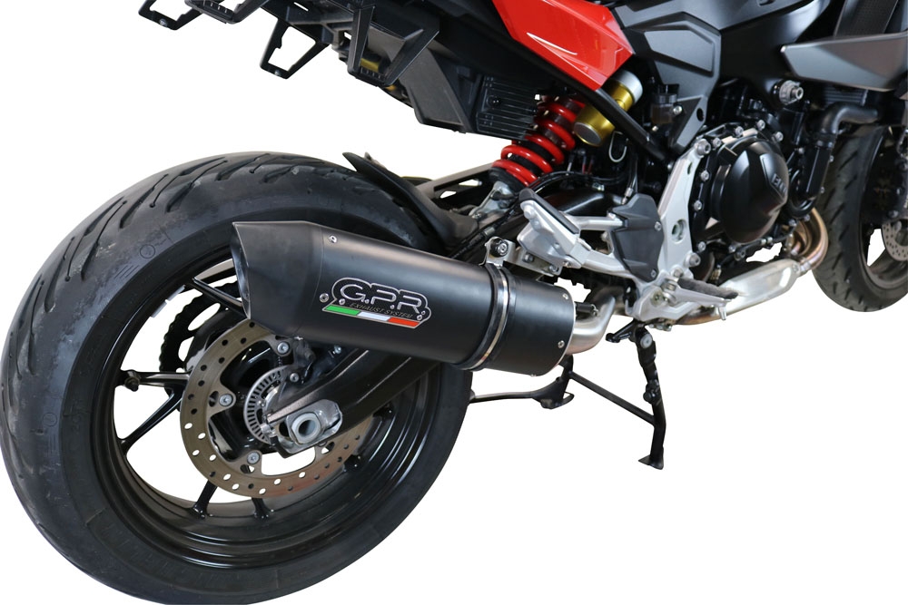 Esapament GPR compatibil cu Bmw F 900 XR-R 2020 Evacuare slip-on omologata, inclusiv db killer detașabil și cot de legătură,Furore Evo4 Nero
