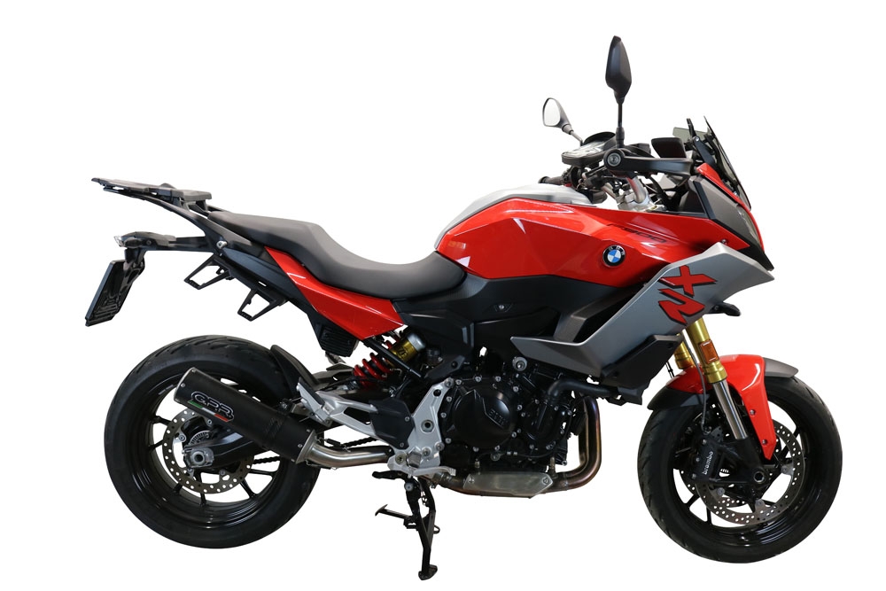 Esapament GPR compatibil cu Bmw F 900 XR-R 2020 Evacuare slip-on omologata, inclusiv db killer detașabil și cot de legătură,M3 Black Titanium