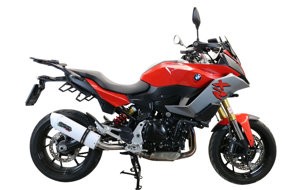 Esapament GPR compatibil cu Bmw F 900 XR-R 2020 Evacuare slip-on omologata, inclusiv db killer detașabil și cot de legătură,Albus Evo4