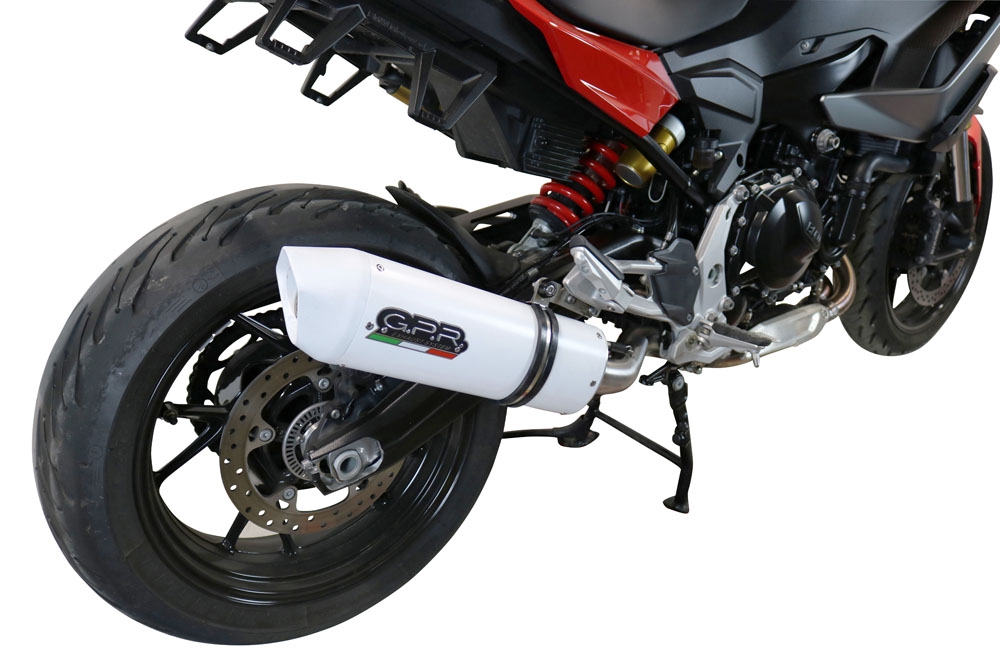 Esapament GPR compatibil cu Bmw F 900 XR-R 2020 Evacuare slip-on omologata, inclusiv db killer detașabil și cot de legătură,Albus Evo4