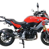 Esapament GPR compatibil cu Bmw F 900 XR-R 2020 Evacuare slip-on omologata, inclusiv db killer detașabil și cot de legătură,New Grand Prix Evo Black Titanium
