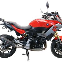 Esapament GPR compatibil cu Bmw F 900 XR-R 2020 Evacuare slip-on omologata, inclusiv db killer detașabil și cot de legătură,New Grand Prix Evo Poppy