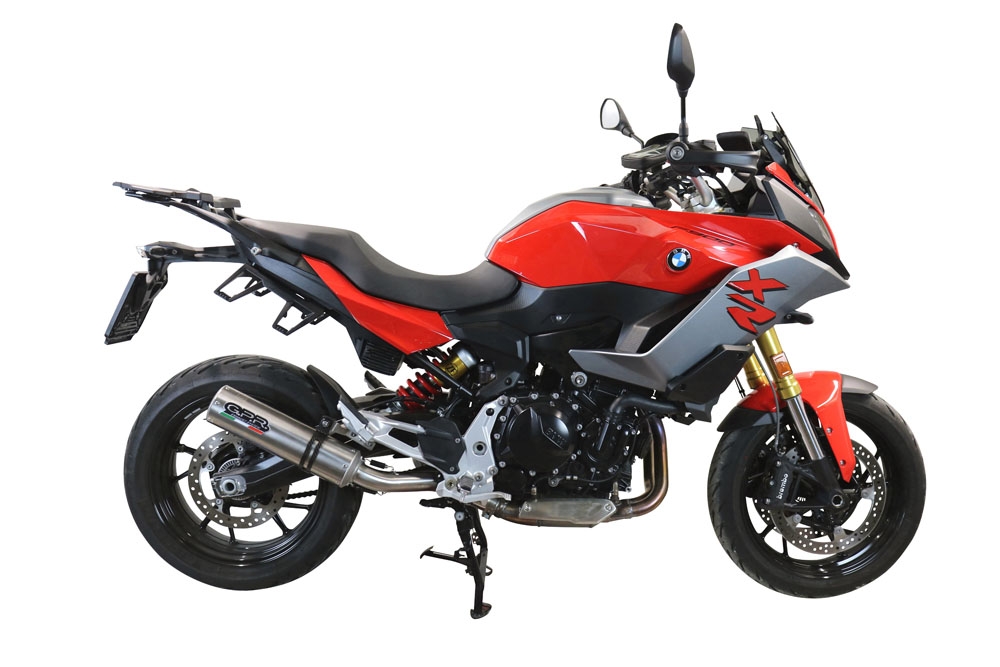 Esapament GPR compatibil cu Bmw F 900 XR-R 2020 Evacuare slip-on omologata, inclusiv db killer detașabil și cot de legătură,M3 Inox 