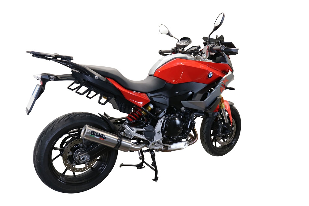Esapament GPR compatibil cu Bmw F 900 XR-R 2020 Evacuare slip-on omologata, inclusiv db killer detașabil și cot de legătură,M3 Inox 