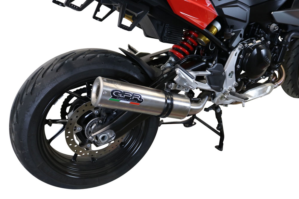 Esapament GPR compatibil cu Bmw F 900 XR-R 2020 Evacuare slip-on omologata, inclusiv db killer detașabil și cot de legătură,M3 Inox 