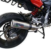 Esapament GPR compatibil cu Bmw F 900 XR-R 2020 Evacuare slip-on omologata, inclusiv db killer detașabil și cot de legătură,M3 Inox 