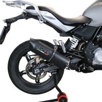 Exhaust compatible with Bmw G 310 Gs 2017-2021, Furore Evo4 Nero, Homologated legal full system exhaust, including removable db killer and catalyst