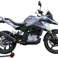 Esapament GPR compatibil cu Bmw G 310 Gs 2017 Sistem complet de evacuare legal omologat, inclusiv db killer și catalizator detașabil,M3 Black Titanium
